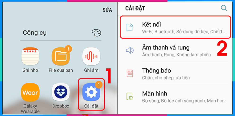 Cách chia sẻ 4G trên Samsung 1